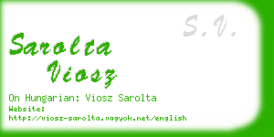 sarolta viosz business card